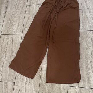 Cider Brown Wide Leg Pants
